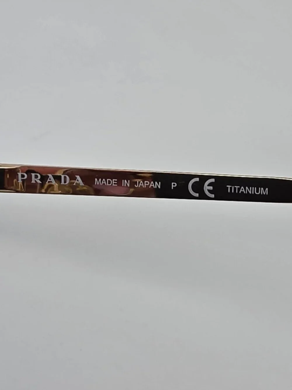 Prada VPR 50R ZVN-1O1 Brown Pale Gold Titanium Cat Eye Eyeglasses Frame Japan